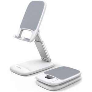 Adjustable White Phone Stand Desk Holder Foldable Gift for iPhone Android